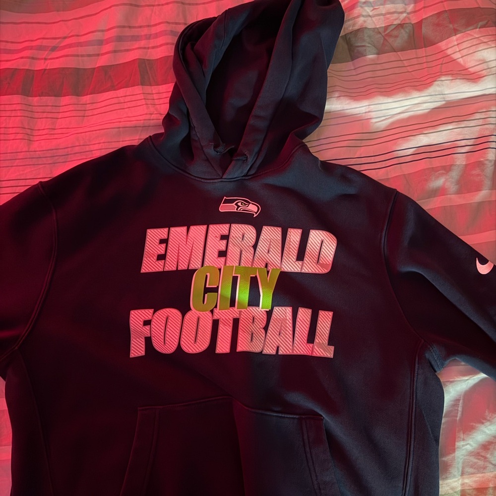 Nike Black Performance Jacket with Emerald City Football Design